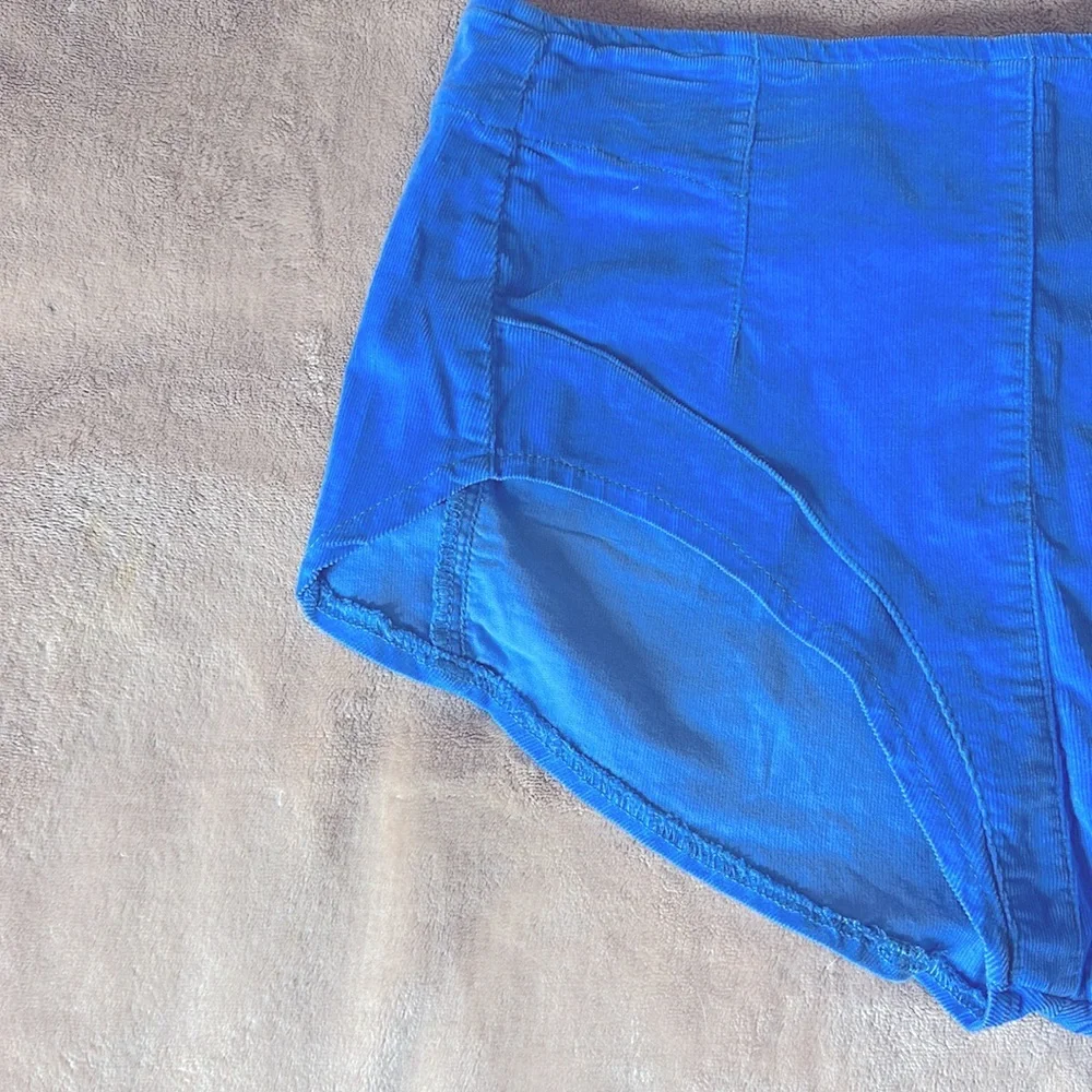 We The Free Keep It Brief Cord Micro Shorts at Free People in Ibiza Blue NEW! - Picture 5 of 9